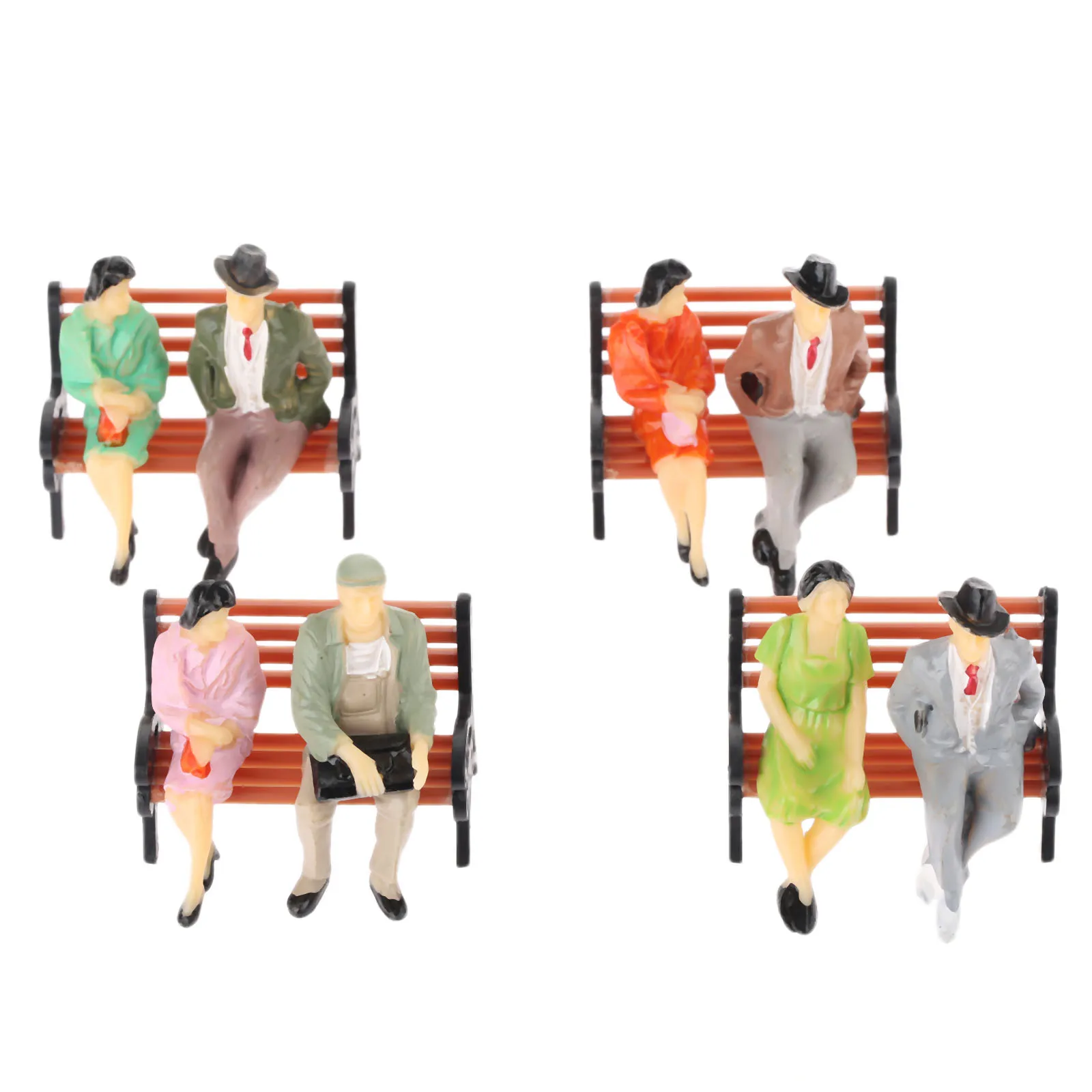 Kids Outdoor Swing Set - 100pcs/lot 1:100 Scale Model Multicolor Miniature