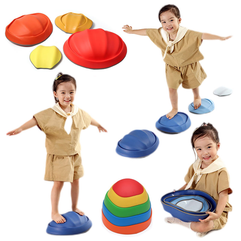 Kids Outdoor Exercise Equipment - Balance Stepping Stones Kids Non-Slip Textured