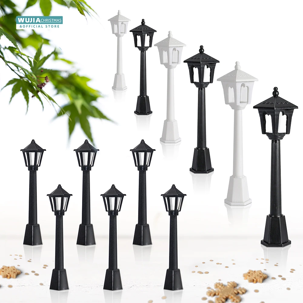 Kids Outdoor Swing Set - 6/12pcs Retro Miniature Street Lights Models