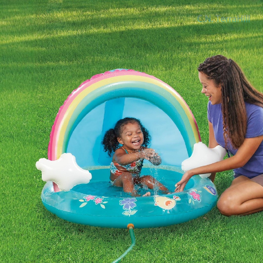 Inflatable Splash Pool for Kid - Kids Outdoor Water Table 评论和价格