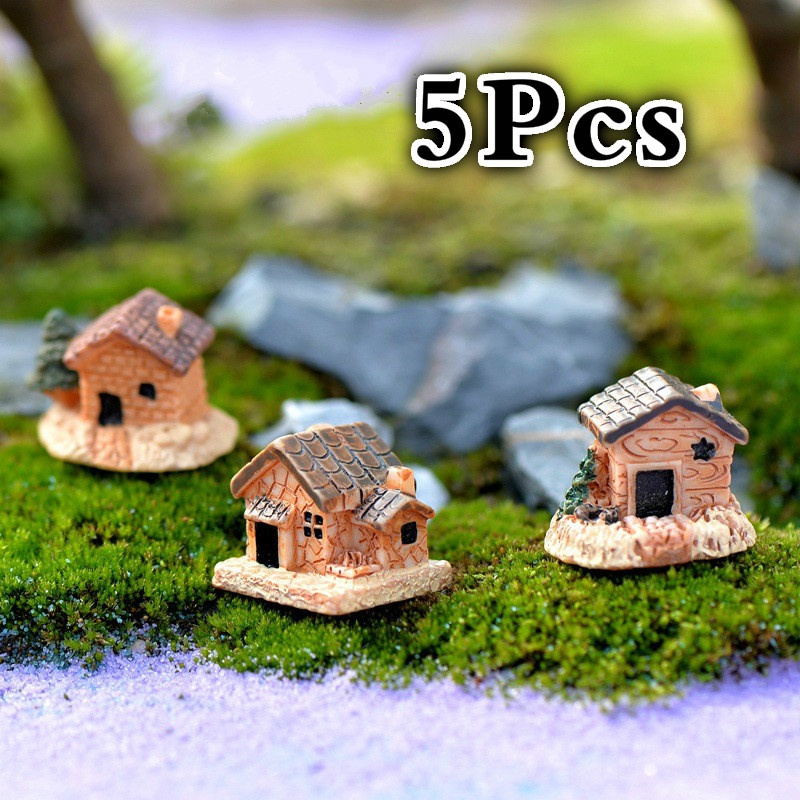 5Pcs Mini Doll House Stone Hou - Kids Outdoor Swing Set 评论和价格