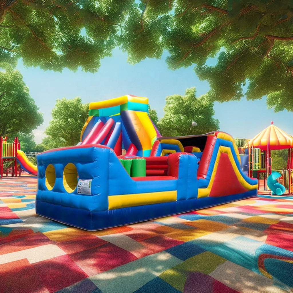 Giant Commercial Inflatable Bo - Kids Outdoor Obstacle Course Equipment 评论和价格
