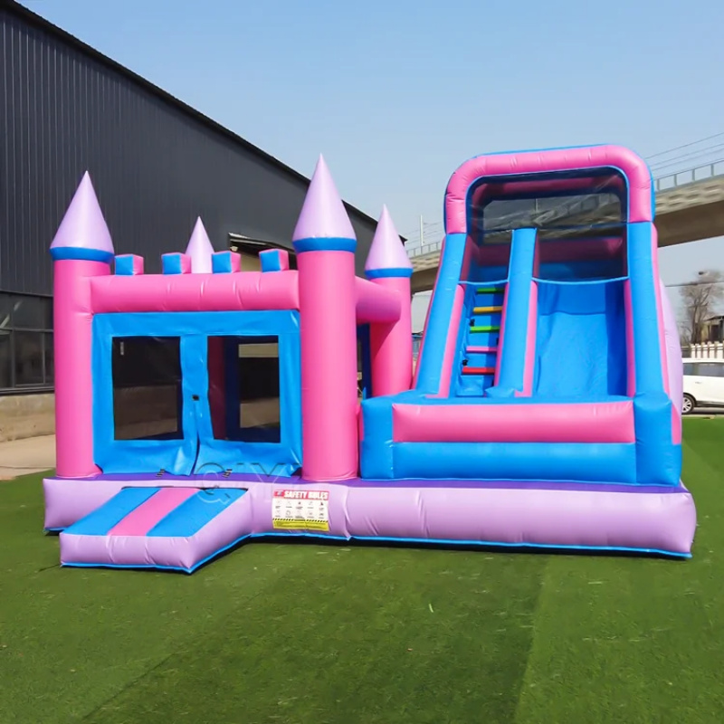 Commercial Bounce House Colorf - Kids Outdoor House With Slide 评论和价格