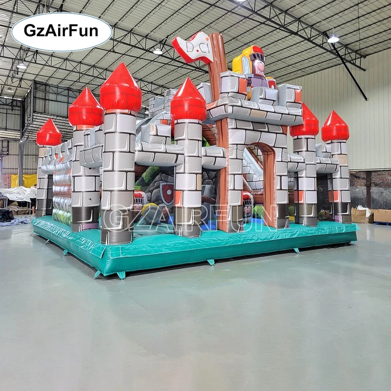 Commercial PVC Knight Castle I - Kids Outdoor Obstacle Course Equipment 评论和价格