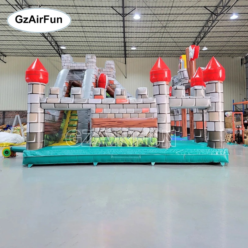 Commercial PVC Knight Castle I - Kids Outdoor Obstacle Course Equipment 评论和价格