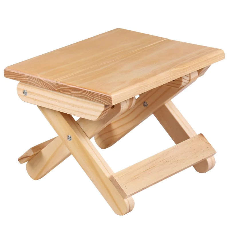 Pine Wood Folding Stool Portab - Kids Outdoor Bench 评论和价格