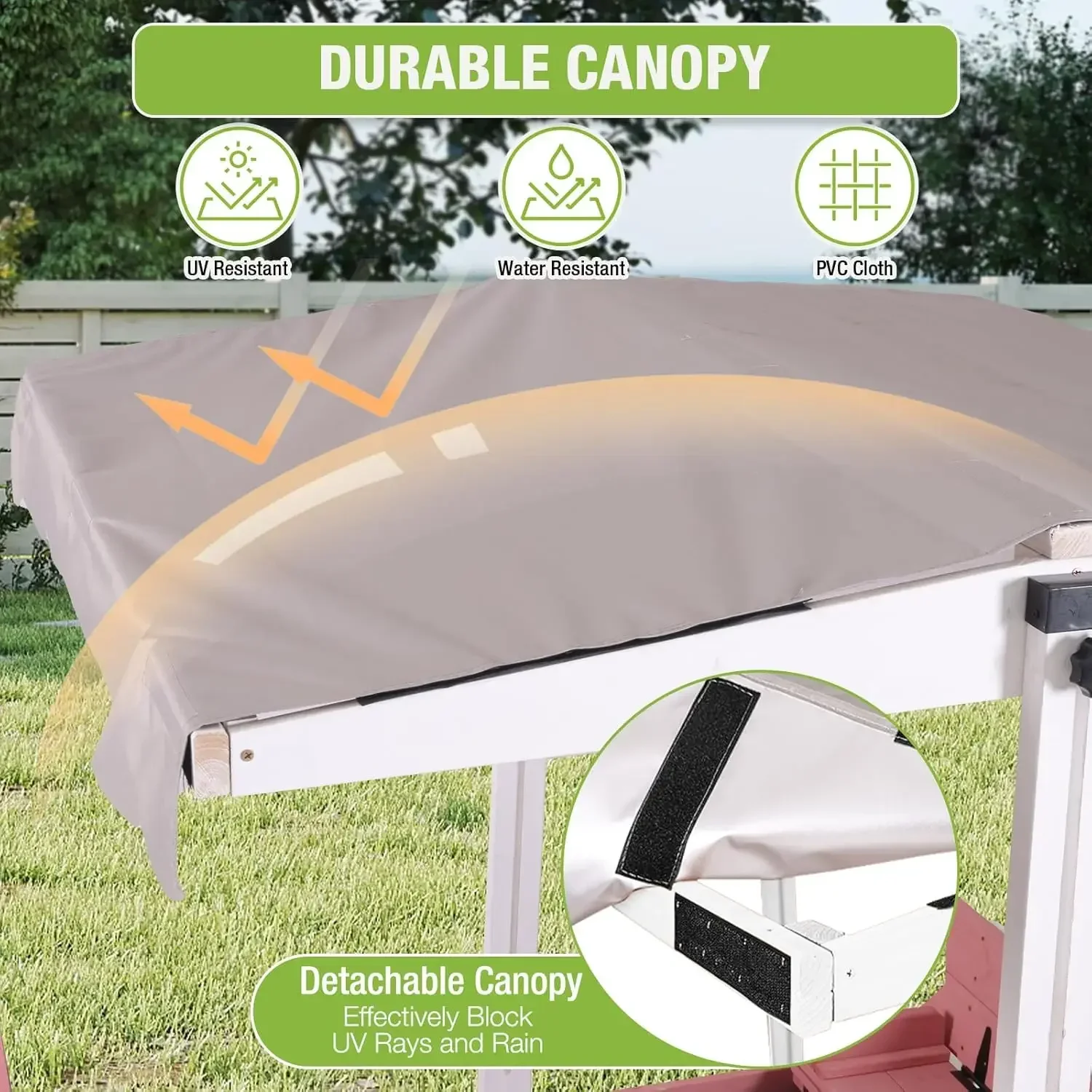 Kids Wooden Outdoor Sandbox w/ - Kids Outdoor Bench 评论和价格