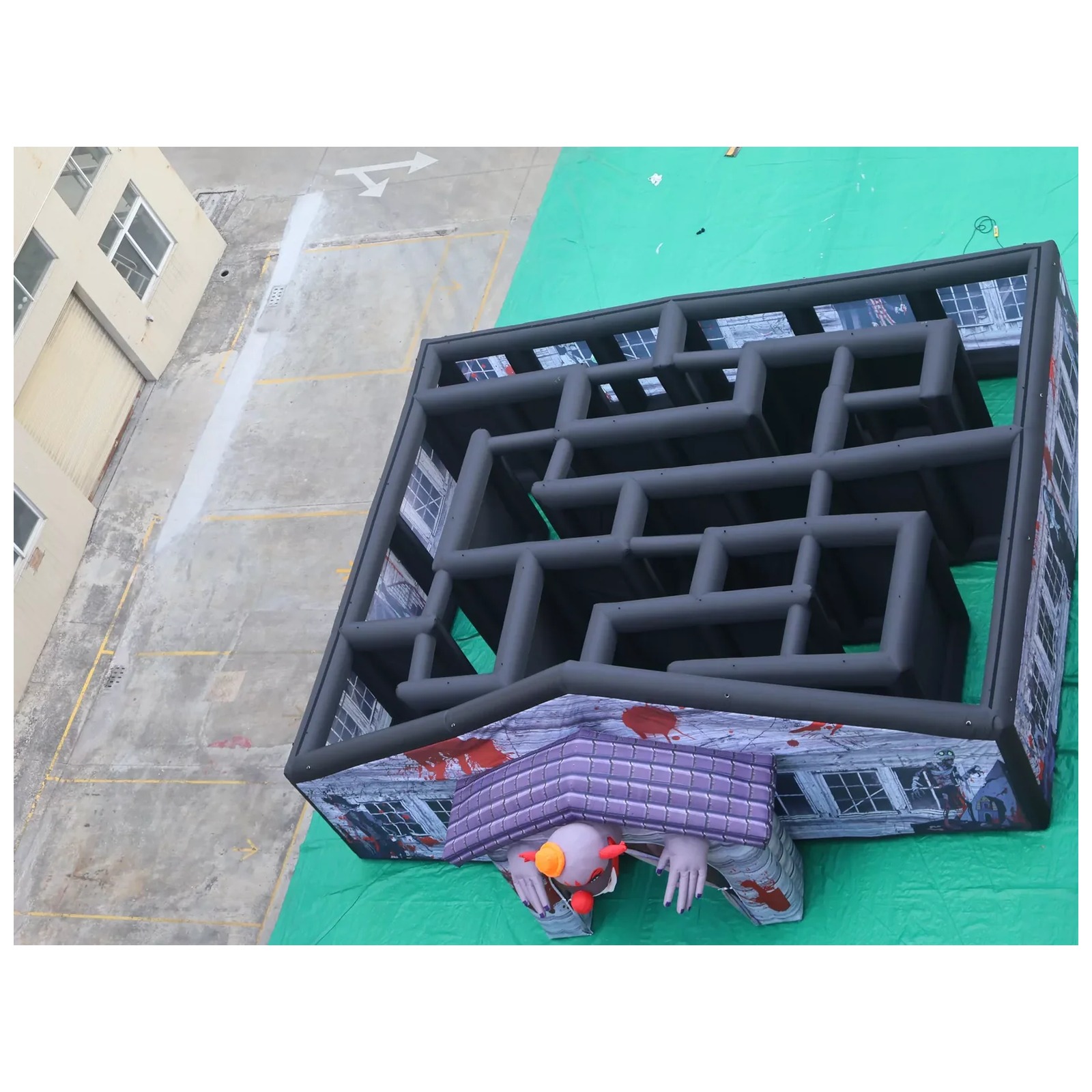 Large Gray Covered Inflatable  - Kids Outdoor Party Venue 评论和价格