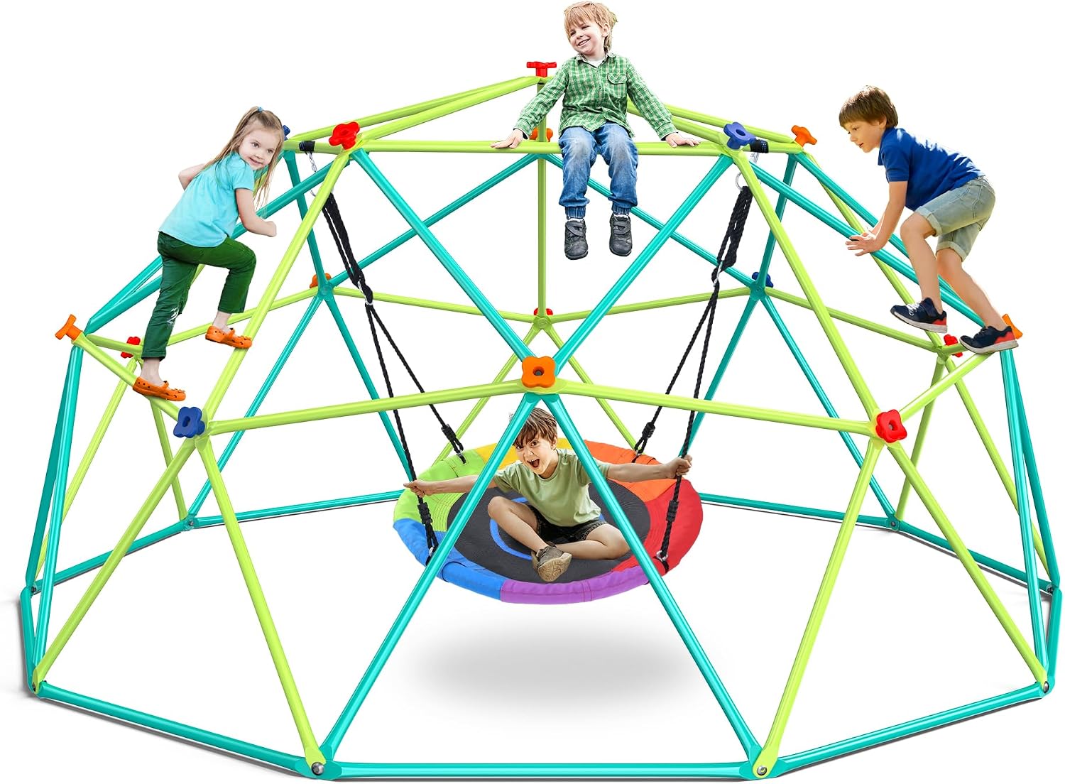10 ft Climbing Dome Swing Set  - Kids Outdoor Swing Set 评论和价格
