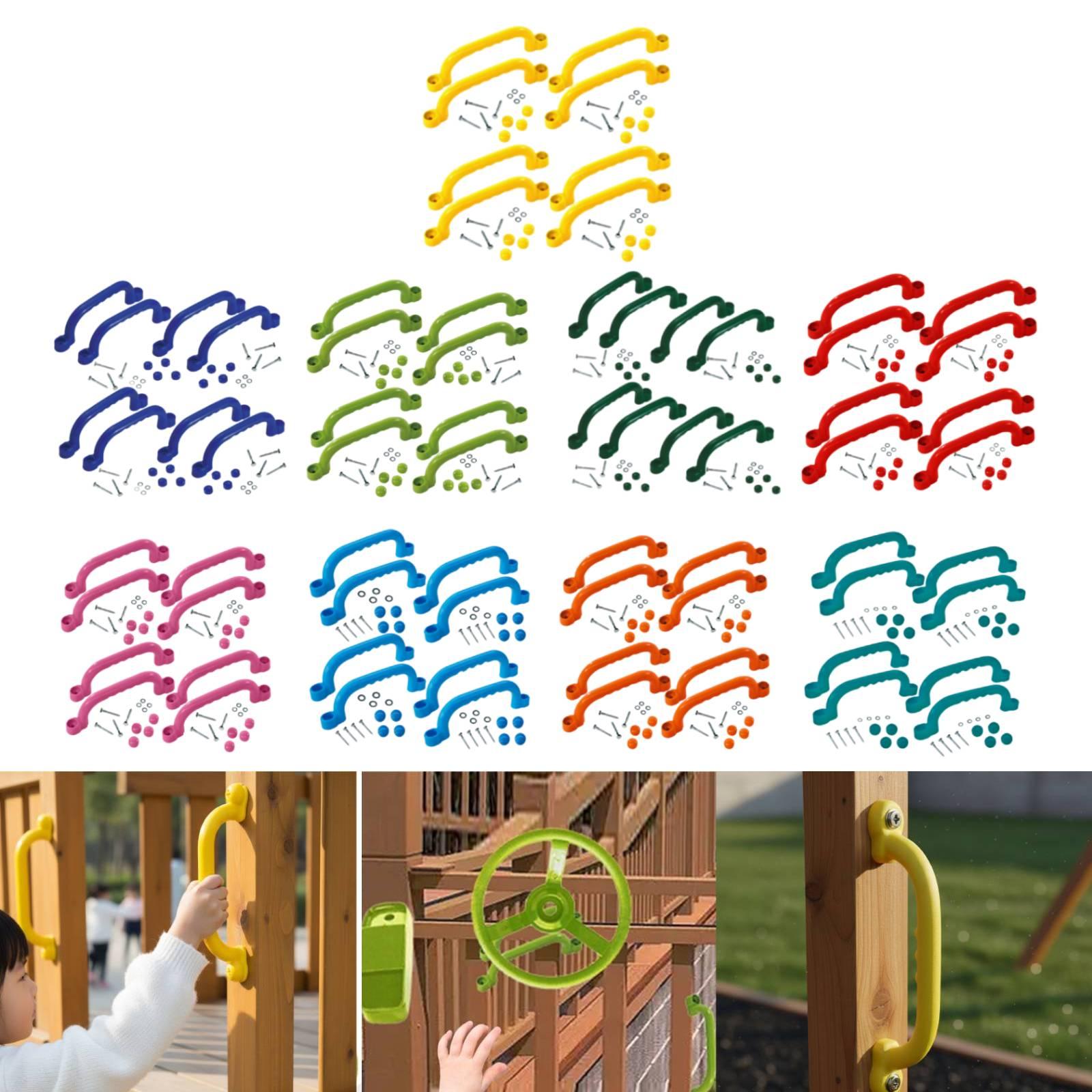 8 Pieces Climbing Handles Outd - Kids Outdoor Treehouse 评论和价格