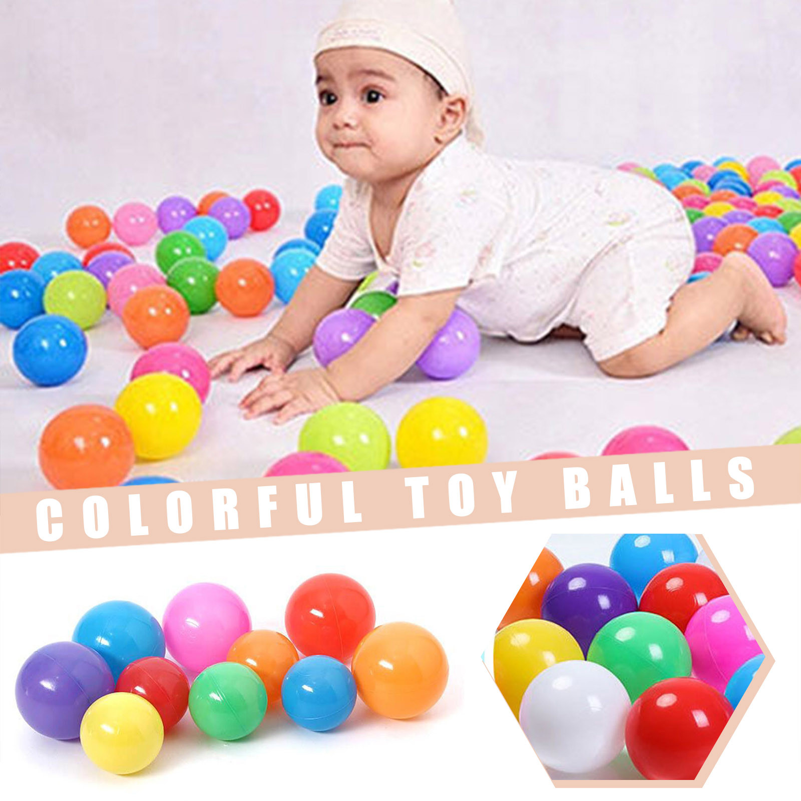 100PCS 55MM Baby Plastic Balls - Kids Outdoor Activity Centre 评论和价格
