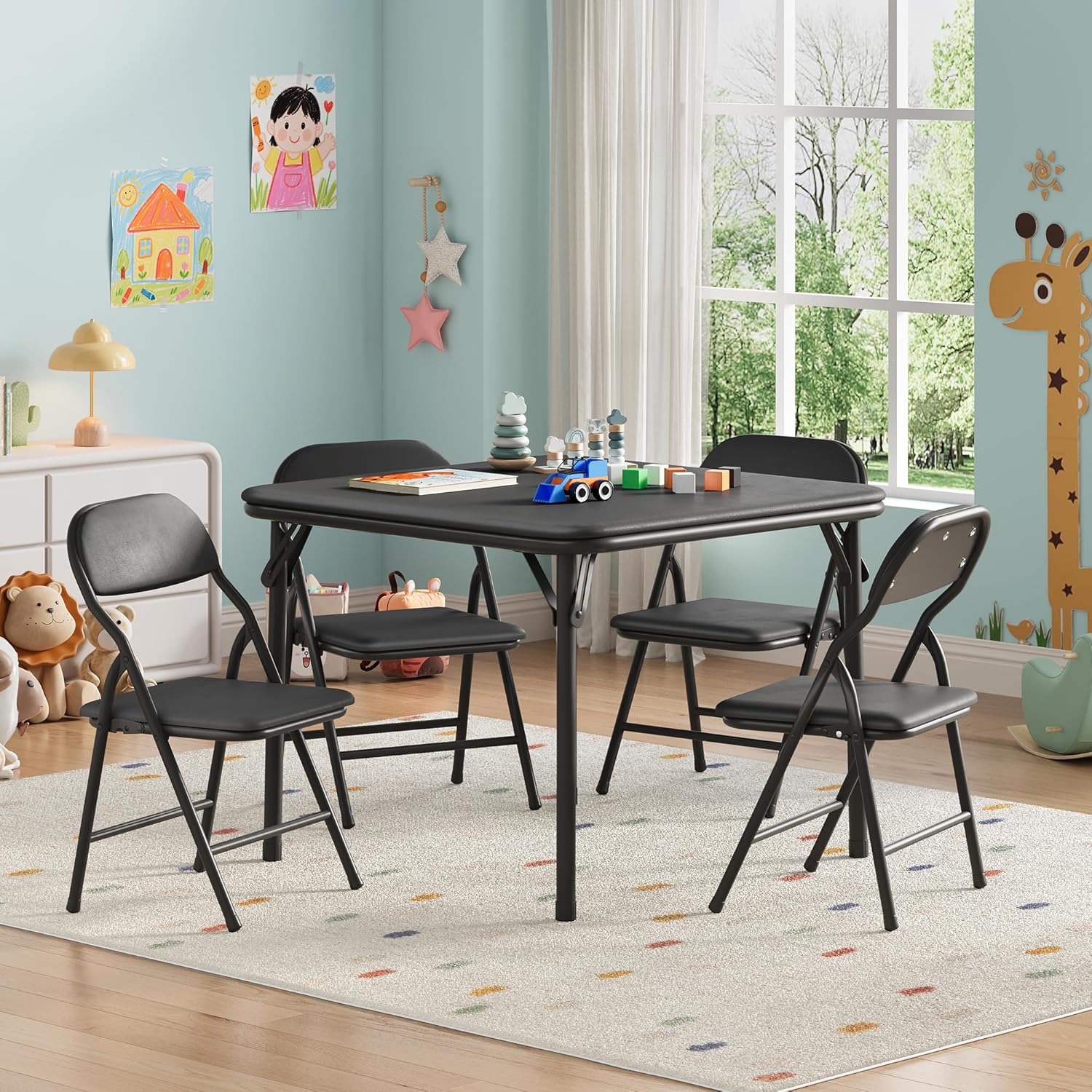 5-Piece Kids Folding Table and - Kids Outdoor Water Table 评论和价格